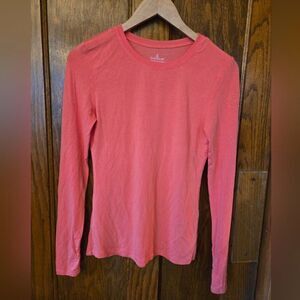 Cuddl Duds Softwear With Stretch Coral Long Sleeve Tee Shirt Small